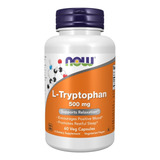 Triptofano 500mg Now Foods 60 Cápsulas L Tryptophan Importado Dos Eua Original