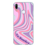 Funda Para Huawei  Para Mujer Curvas Lila Con Tu Nombre