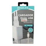 Cargador Con Cable Usb Tipo C Dual Usb 2.1amp