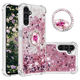 Funda Para Samsung A14 5g Con Anillo Brillos Rose