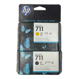 Cartuchos Kit X2 Hp 711 N 80ml+711 Amarillo(yellow) Original