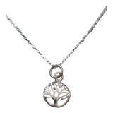 Collar Cadena Arbol De La Vida Mujer Plata 925 + Caja Regalo