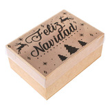 Caja De Regalo Navideña 7x12 Cm Mdf Decorativa