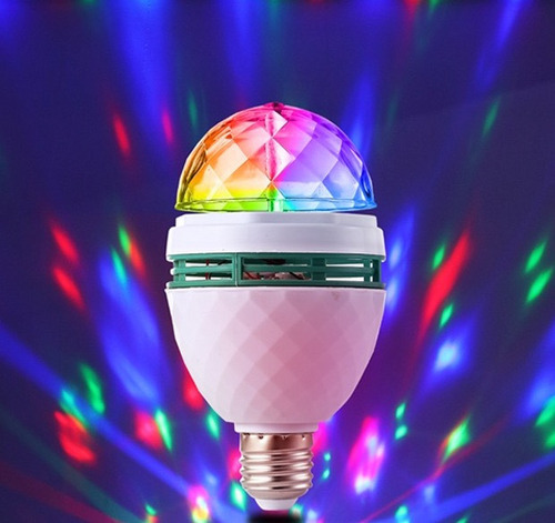 Ampolleta Led Bola De Disco Giratoria Luces De Fiesta E27