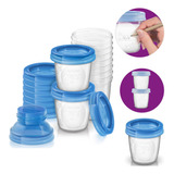 Kit De Potes Para Armazenamento Leite Materno Tampa Philips