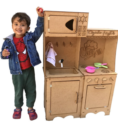 Cozinha Infantil Completa Modulada Brinquedo Desmontado Mdf