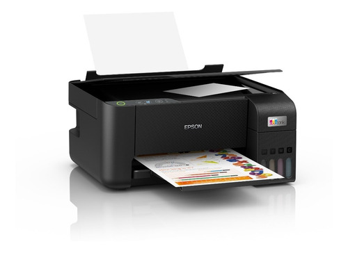 Impresora A Color Multifunción Epson Ecotank L3210 Negra Usb