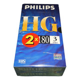 Vhs Cassete Virgen Philips Hg 180 Nuevo Pack X2