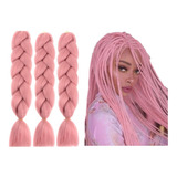 Extensiones Rosas 100% De Kanekalon Para Trenzas Africanas