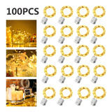 100 Luces De Hadas A Pilas 3 Modos 20led, Navidad