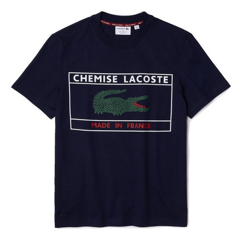 Playera Lacoste Made In France Print Cotton T-shirt Original