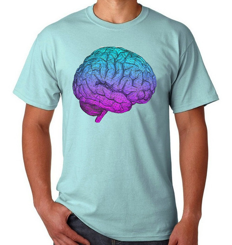 Playera Camiseta Corte Unisex Cerebro Art Colores Galaxia 