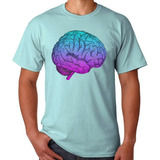 Playera Camiseta Corte Unisex Cerebro Art Colores Galaxia 