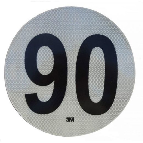 Logo Reflectivo 3m Velocidad Maxima 90 Homologado Vtv