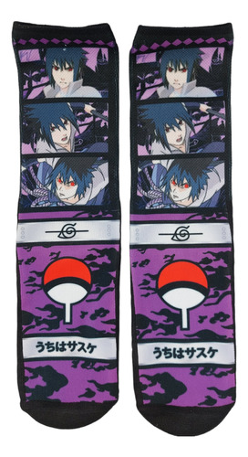 Calceta Sasuke Uchiha Purple Calcetas Sblmd Premium Sport 