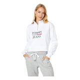 Sudadera Tommy Hilfiger Original Casual Blanca Mujer 