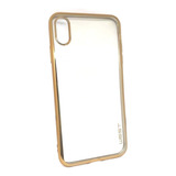 Funda Case Tpu  Transparente Borde Metalizado Iph Xs Max