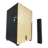 Cajón Híbrido  Drum Box Percusión + Shaker Negro Con Natural