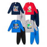 Kit 4 Conjunto Infantil Menino Roupa Frio Inverno Masculino