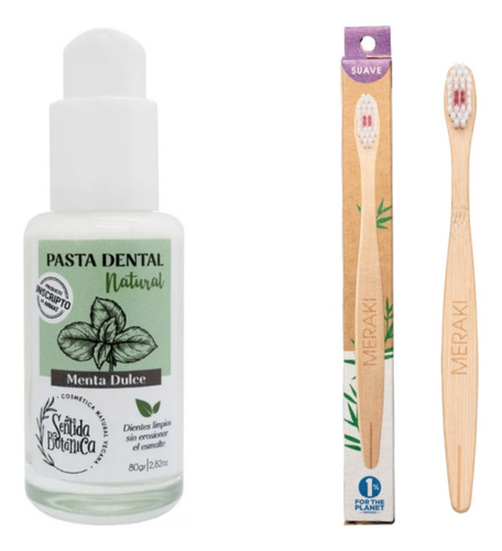 Kit Cuidado Dental Sustentable Pasta Sentida + Cepillo Bambú