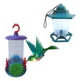 Combo Comedero Para Pajaro Casa + Bebedero Para Colibri Aves