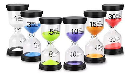 6 Reloj De Arena Temporizador Timer Mesa 1+3+5+10+15+30min