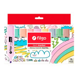 Set X 18 Resaltador Filgo Text Marker Pastel Collection