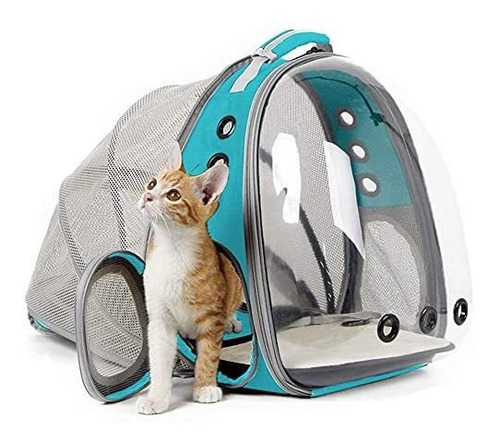 Transportadora Mochila Extensible Para Gatos Hasta 12 Libras