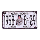 Michael Jackson Memorabilia License Plate, Tin Sign Wal...