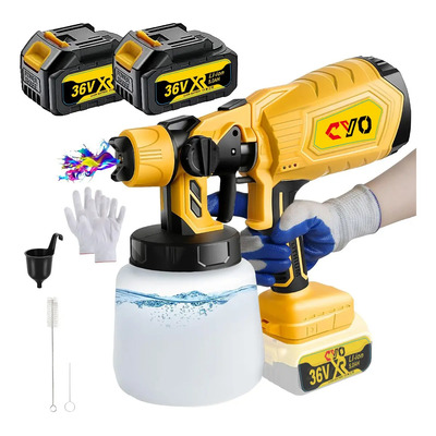 Pistola de Pintura a Gravedad Cyotman 700W Inalámbrica con Baterías Recargables | Meses sin interés