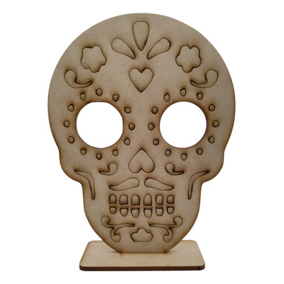 10 Pzas Calavera Mdf 3mm Altura 16cm Altar Dia De Muertos | Meses sin interés