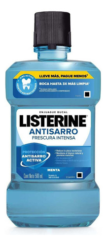 Enjuague Bucal Antisarro Frescura Intensa 500ml Listerine 