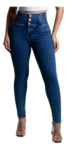 Calça Feminina Sawary Jeans Chapa Barriga Com Lycra 273956