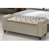 Lorenttistore Recamier Báu Divã Paris 150cm Para Cama King Com Capitonê Tecido Alta Qualidade