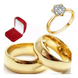 Par De Alianças Casamento (revestida) Ouro 6mm 18k Garantia 