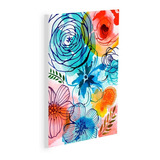 Cuadro De Tela 30x45 Cm Sublimado Decorativo Flores Aves 