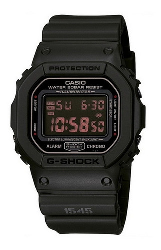 Relógio Casio G-shock Masculino  Dw-5600ms-1dr Cor Da Correia Preto