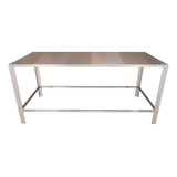 Mesa De Inox Industrial Para Padaria Sem Prateleira 140cm