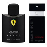  Kit Perfume Ferra Black 125ml + Silver Scent Intense Edt 100ml
