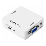 Conversor Adaptador Video Hdmi A Vga Con Audio Full Hd