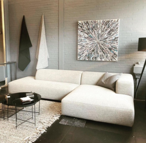 Sillon Sofa Esquinero Moderno 2.50 Elegante Living Fabric
