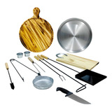 Juego Parrillero Accesorios Asado Utensilios X13 Piezas