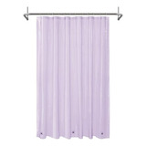 Forro Cortina Baño Transparente Lavanda 72x72