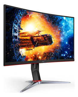 Monitor Gamer Curvo Aoc C24g2 23.8 Fhd Freesync 165hz Negro