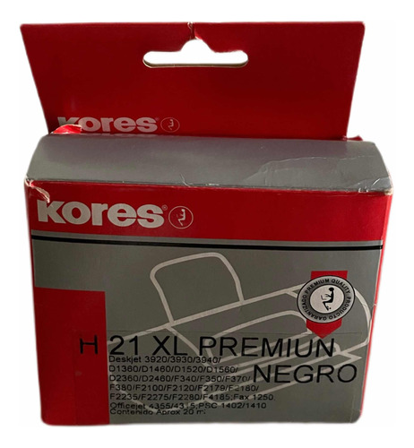 Cartucho Impresora Tinta H 21 Xl Premium Negro | Kores