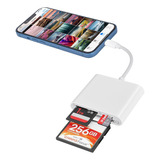 Lector De Tarjetas Sd Cf Compatible Con iPhone/iPad Sd Cf Tf