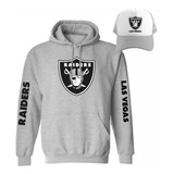 Kit Sudadera + Gorra Sublimada Modelo Las Vegas Raiders