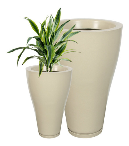 Jogo Vaso De Planta Coluna Red. Elegance Polido N02 E N04