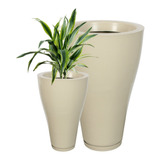 Jogo Vaso De Planta Coluna Red. Elegance Polido N02 E N04