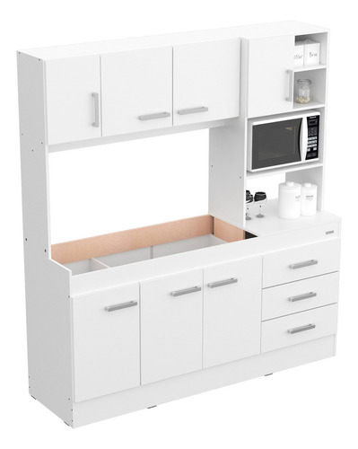 Super Combo Mueble De Cocina Mosconi Sin Bacha Color Blanco